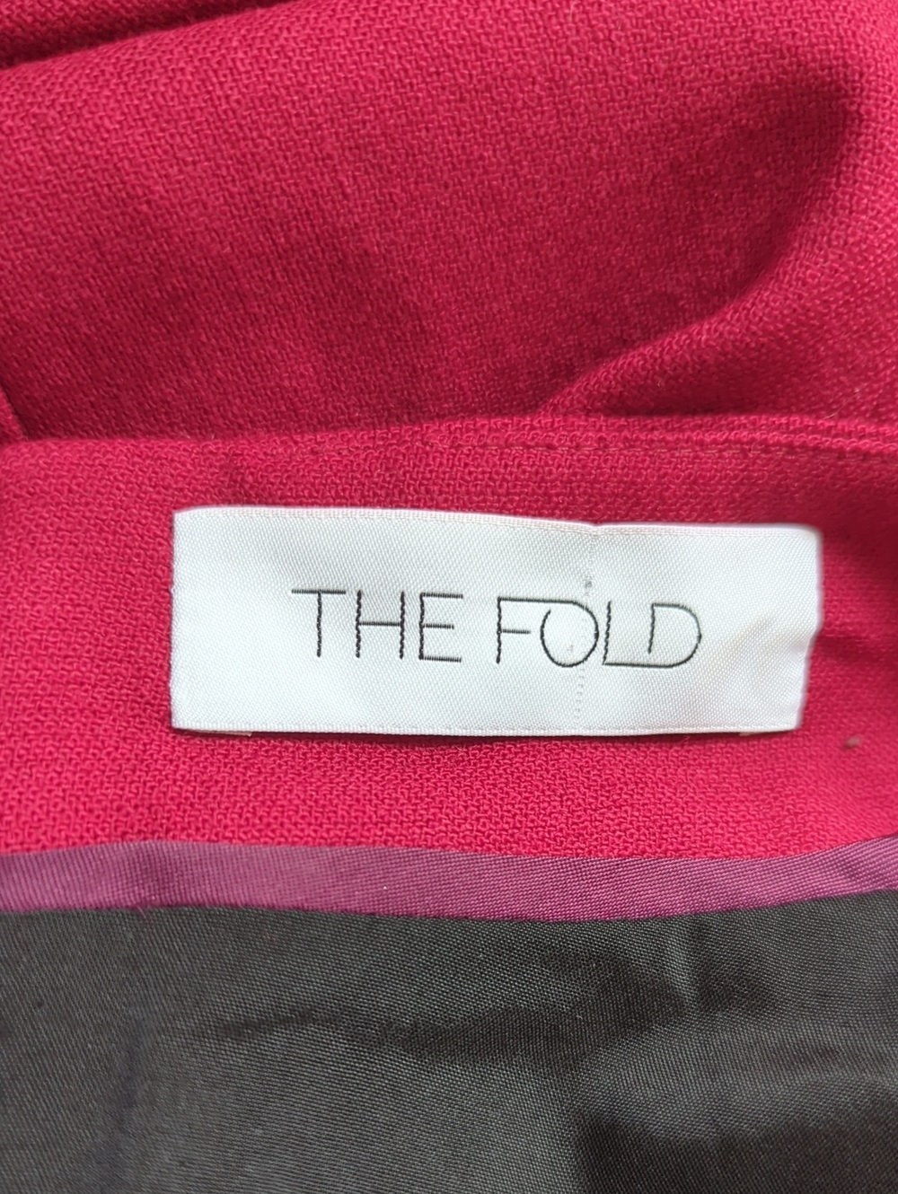 The Fold London Red Wool Blend Arlington Dress - Picture 6 of 10
